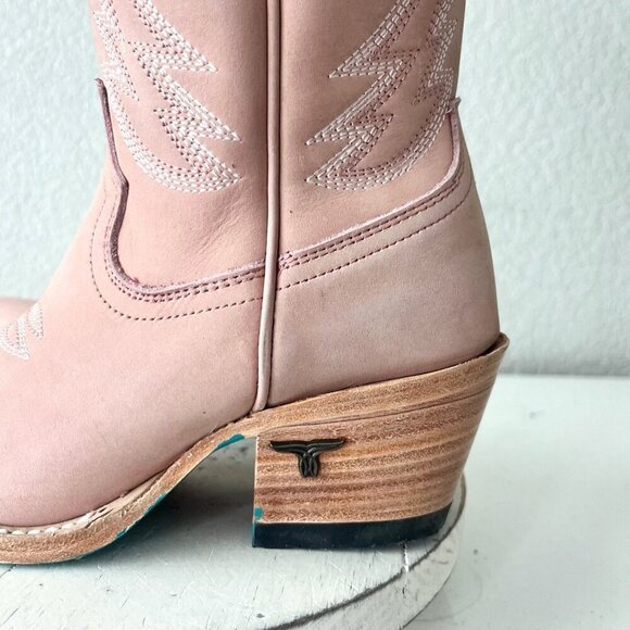 Lane SMOKESHOW Womens Cowboy Boots 5 Pink Leather Western Cowgirl Mid Calf Tall - Picture 5 of 14
